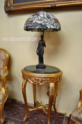 Tavolino ovale dorato - , stile