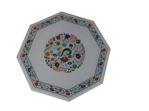 Centrotavola marmo bianco - 24'',