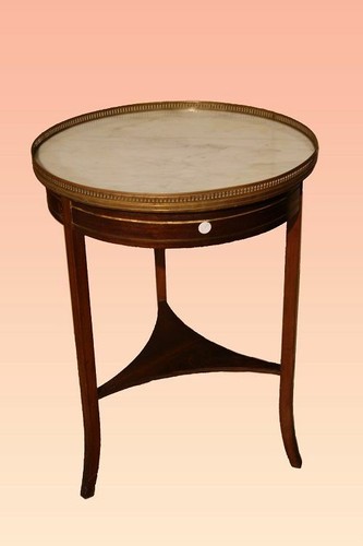 Antico tavolino circolare - , con