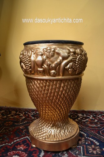 Tavolino colonna dorato - dorato, con