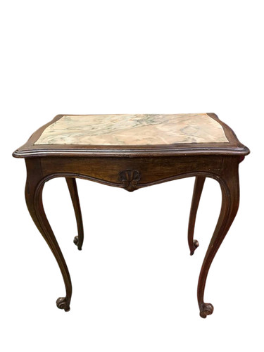 Antico tavolino con piano - , in